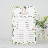 象の赤ちゃんシャワーがママのフレーズを終える (スタンド正面)