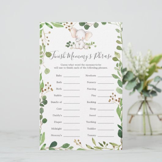 象の赤ちゃんシャワーがママのフレーズを終える (スタンド正面)