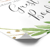 象の赤ちゃんシャワーのゲストブックサイン ポスター (角)