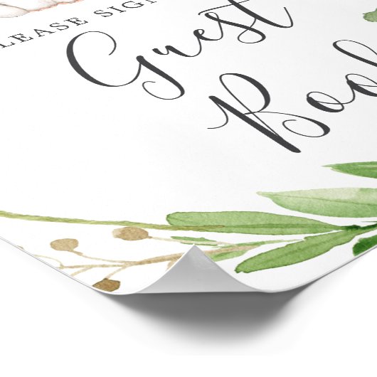 象の赤ちゃんシャワーのゲストブックサイン ポスター (角)