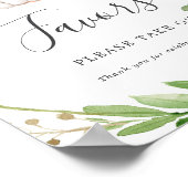 象の赤ちゃんシャワーの好意サイン ポスター (角)