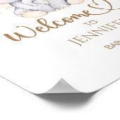 象の赤ちゃんシャワーへようこそ ポスター (角)