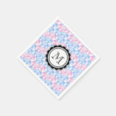 象の赤ちゃんシャワーまたはジェンダーの表示 スタンダードカクテルナプキン (角)