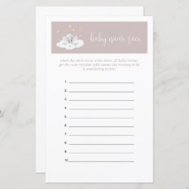 象の赤ちゃんシャワーゲーム推理ゲームピンク