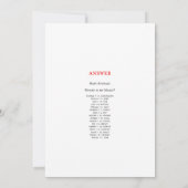 象の赤ちゃんシャワーゲーム（解答付き）5x7サイズ 招待状 (裏面)