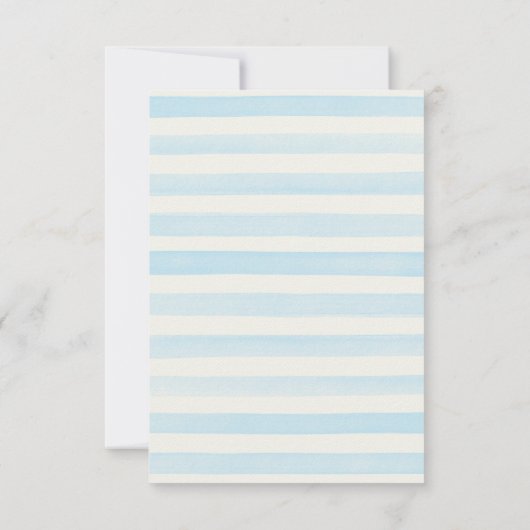 象の赤ちゃんシャワーサンキューカード（男の子） サンキューカード (裏面)