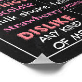 象の赤ちゃんシャワーパーティー黒板の看板ガール ポスター (角)