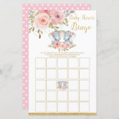 象の赤ちゃんシャワービンゴゲーム活動ツインガール (正面/裏面)