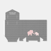 象の赤ちゃんシャワーピンク灰色のテントのお気に入りボックス フェイバーボックス (折り畳みなし)