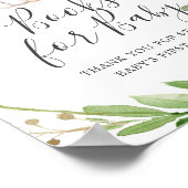 象の赤ちゃんシャワーベビー帳 ポスター (角)