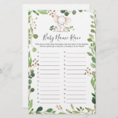 象の赤ちゃんシャワー名レースゲーム (正面/裏面)