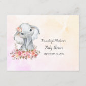 象の赤ちゃんシャワー名候補ゲーム エンクロージャーカード (裏面)