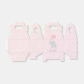 象の赤ちゃんシャワー女の子かわいい愛玩箱 フェイバーボックス (折り畳みなし)