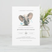 象の赤ちゃんシャワー少しピーナッツを途中で 招待状 (スタンド正面)