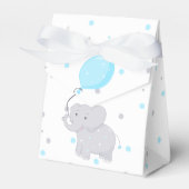 象の赤ちゃんシャワー少年かわいい愛用箱 フェイバーボックス (正面サイド)
