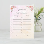 象の赤ちゃんシャワー彼らの年齢ゲームカードを推測 招待状 (スタンド正面)