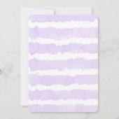 象の赤ちゃんシャワー招待女の紫の金ゴールド 招待状 (裏面)