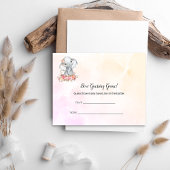 象の赤ちゃんシャワー推測数ゲーム エンクロージャーカード