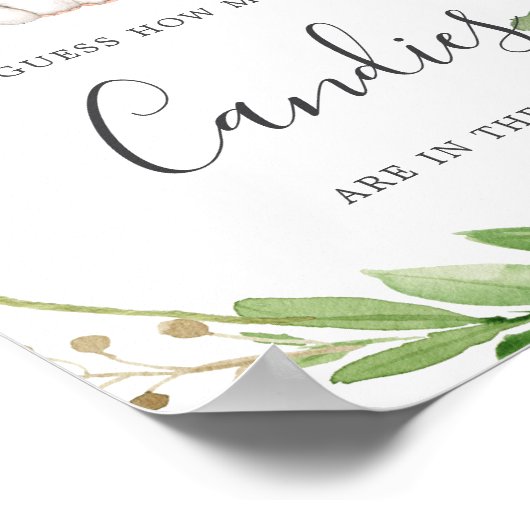 象の赤ちゃんシャワー数を推測 ポスター (角)