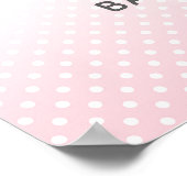 象の赤ちゃんシャワー歓迎サインピンクガールポスター ポスター (角)