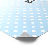 象の赤ちゃんシャワー歓迎サインブルーボーイズポスター ポスター (角)