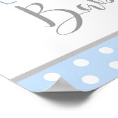 象の赤ちゃんシャワー歓迎サイン ポスター (角)