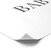 象の赤ちゃんシャワー歓迎サイン ポスター (角)