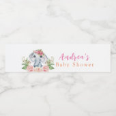 象の赤ちゃんシャワー水瓶ラベル ペットボトルラベル (シングルラベル)