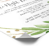 象の赤ちゃんシャワー深夜おむつサイン ポスター (角)