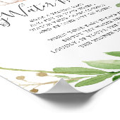 象の赤ちゃんシャワー私の水が壊れたサイン ポスター (角)