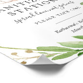 象の赤ちゃんシャワー衛生局の標識 ポスター (角)