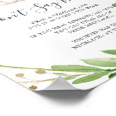 象の赤ちゃんシャワー言わないベビー標識 ポスター (角)