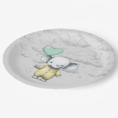 象の赤ちゃんシャワー ペーパープレート (アングル)