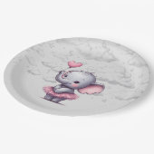 象の赤ちゃんシャワー ペーパープレート (アングル)