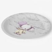 象の赤ちゃんシャワー ペーパープレート (アングル)