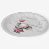 象の赤ちゃんシャワー ペーパープレート (アングル)