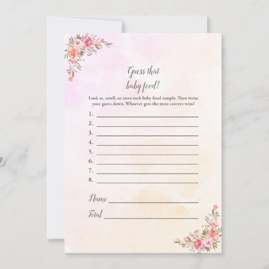 象の赤ちゃんシャワーBoho推測そのベビー食品 招待状 (正面)