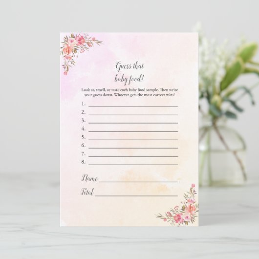 象の赤ちゃんシャワーBoho推測そのベビー食品 招待状 (スタンド正面)