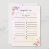 象の赤ちゃん名競走シャワーゲームカード 招待状 (正面)