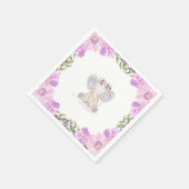 象の赤ちゃん女の子赤ちゃんシャワー スタンダードカクテルナプキン (角)