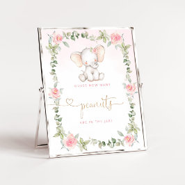 象の赤面ピンク何枚の落花生のポスターを推測 ポスター