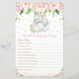 象の赤面フローラがベビーカードを願う