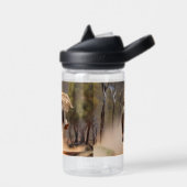 象の躍動が象の躍進を誘う「ジャンプ喜び」 ウォーターボトル (左面)