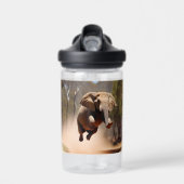 象の躍動が象の躍進を誘う「ジャンプ喜び」 ウォーターボトル (正面)