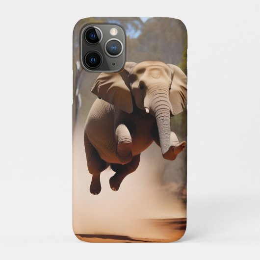 象の躍動が象の躍進を誘う「ジャンプ喜び」 Case-Mate iPhoneケース (裏)