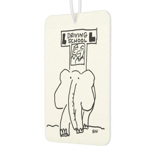 象の運転学校の漫画 カーエアーフレッシュナー (左)