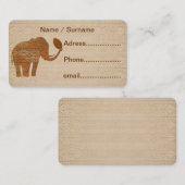 象の部族アートデザイン名刺 名刺 (正面/裏面)