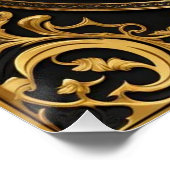 象の金ゴールド装飾枠 ポスター (コーナー)