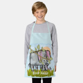 象の隠れ家 エプロン (着用した状態)