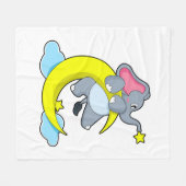 象の雲 フリースブランケット (正面(横))